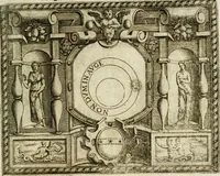 An illustration from Le imprese illustri : con espositioni et discorsi del Sor Ieronimo Ruscelli : al serenissimo et sempre felicissimo re Catolico Filippo D'Austaria : con la giunta di altre imprese tutto riordinato et corretto da Fran.co Patritio (1572)