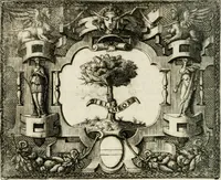 An illustration from Le imprese illustri : con espositioni et discorsi del Sor Ieronimo Ruscelli : al serenissimo et sempre felicissimo re Catolico Filippo D'Austaria : con la giunta di altre imprese tutto riordinato et corretto da Fran.co Patritio (1572)