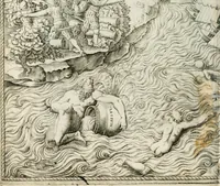 An illustration from Le imprese illustri : con espositioni et discorsi del Sor Ieronimo Ruscelli : al serenissimo et sempre felicissimo re Catolico Filippo D'Austaria : con la giunta di altre imprese tutto riordinato et corretto da Fran.co Patritio (1572)