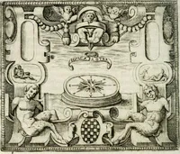 An illustration from Le imprese illustri : con espositioni et discorsi del Sor Ieronimo Ruscelli : al serenissimo et sempre felicissimo re Catolico Filippo D'Austaria : con la giunta di altre imprese tutto riordinato et corretto da Fran.co Patritio (1572)