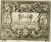 An illustration from Le imprese illustri : con espositioni et discorsi del Sor Ieronimo Ruscelli : al serenissimo et sempre felicissimo re Catolico Filippo D'Austaria : con la giunta di altre imprese tutto riordinato et corretto da Fran.co Patritio (1572)
