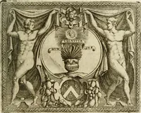 An illustration from Le imprese illustri : con espositioni et discorsi del Sor Ieronimo Ruscelli : al serenissimo et sempre felicissimo re Catolico Filippo D'Austaria : con la giunta di altre imprese tutto riordinato et corretto da Fran.co Patritio (1572)
