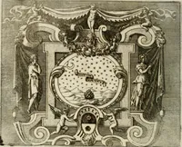 An illustration from Le imprese illustri : con espositioni et discorsi del Sor Ieronimo Ruscelli : al serenissimo et sempre felicissimo re Catolico Filippo D'Austaria : con la giunta di altre imprese tutto riordinato et corretto da Fran.co Patritio (1572)