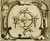 An illustration from Le imprese illvstri del s.or Ieronimo Rvscelli. Aggivntovi nvovam.te il qvarto libro da Vincenzo Rvscelli da Viterbo.. (1584)