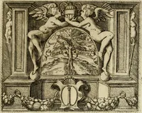 An illustration from Le imprese illvstri del s.or Ieronimo Rvscelli. Aggivntovi nvovam.te il qvarto libro da Vincenzo Rvscelli da Viterbo.. (1584)