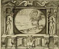 An illustration from Le imprese illvstri del s.or Ieronimo Rvscelli. Aggivntovi nvovam.te il qvarto libro da Vincenzo Rvscelli da Viterbo.. (1584)