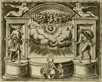 An illustration from Le imprese illvstri del s.or Ieronimo Rvscelli. Aggivntovi nvovam.te il qvarto libro da Vincenzo Rvscelli da Viterbo.. (1584)
