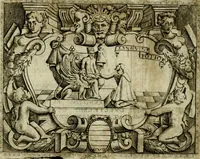 An illustration from Le imprese illvstri del s.or Ieronimo Rvscelli. Aggivntovi nvovam.te il qvarto libro da Vincenzo Rvscelli da Viterbo.. (1584)