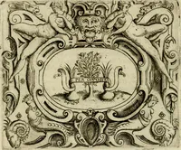 An illustration from Le imprese illvstri del s.or Ieronimo Rvscelli. Aggivntovi nvovam.te il qvarto libro da Vincenzo Rvscelli da Viterbo.. (1584)