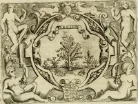 An illustration from Le imprese illvstri del s.or Ieronimo Rvscelli. Aggivntovi nvovam.te il qvarto libro da Vincenzo Rvscelli da Viterbo.. (1584)