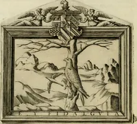 An illustration from Le imprese illvstri del s.or Ieronimo Rvscelli. Aggivntovi nvovam.te il qvarto libro da Vincenzo Rvscelli da Viterbo.. (1584)