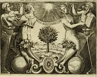 An illustration from Le imprese illvstri del s.or Ieronimo Rvscelli. Aggivntovi nvovam.te il qvarto libro da Vincenzo Rvscelli da Viterbo.. (1584)