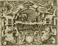 An illustration from Le imprese illvstri del s.or Ieronimo Rvscelli. Aggivntovi nvovam.te il qvarto libro da Vincenzo Rvscelli da Viterbo.. (1584)