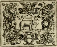 An illustration from Le imprese illvstri del s.or Ieronimo Rvscelli. Aggivntovi nvovam.te il qvarto libro da Vincenzo Rvscelli da Viterbo.. (1584)