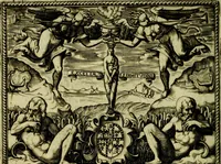 An illustration from Le imprese illvstri, con espositioni, et discorsi del S.or Ieronimo Rvscelli. Con la givnta di altre imprese tvtto riordinato et corretto da Fran.co Patritio (1572)