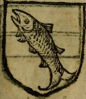 An illustration from Le jardin d'armoiries : contenant les armes de plusieurs nobles royaumes & maisons de Germanie Inferieure: oeuvre autant nouveau, que proufitable à tous amateurs du noble exercice d'armes. Den boomagert der wapenen, inhoudende wapenen van vele edele huysen van dese Nederlanden, en andere onliggende .. (1567)