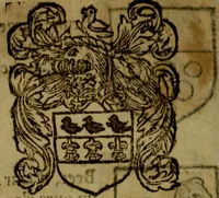 An illustration from Le jardin d'armoiries : contenant les armes de plusieurs nobles royaumes & maisons de Germanie Inferieure: oeuvre autant nouveau, que proufitable à tous amateurs du noble exercice d'armes. Den boomagert der wapenen, inhoudende wapenen van vele edele huysen van dese Nederlanden, en andere onliggende .. (1567)
