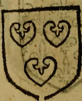 An illustration from Le jardin d'armoiries : contenant les armes de plusieurs nobles royaumes & maisons de Germanie Inferieure: oeuvre autant nouveau, que proufitable à tous amateurs du noble exercice d'armes. Den boomagert der wapenen, inhoudende wapenen van vele edele huysen van dese Nederlanden, en andere onliggende .. (1567)