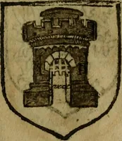 An illustration from Le jardin d'armoiries : contenant les armes de plusieurs nobles royaumes & maisons de Germanie Inferieure: oeuvre autant nouveau, que proufitable à tous amateurs du noble exercice d'armes. Den boomagert der wapenen, inhoudende wapenen van vele edele huysen van dese Nederlanden, en andere onliggende .. (1567)