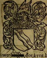 Picture 170 of 709 from Le jardin d'armoiries : contenant les armes de plusieurs nobles royaumes & maisons de Germanie Inferieure: oeuvre autant nouveau, que proufitable à tous amateurs du noble exercice d'armes. Den boomagert der wapenen, inhoudende wapenen van vele edele huysen van dese Nederlanden, en andere onliggende .. (1567), leaf 114