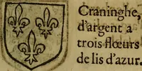 Picture 188 of 709 from Le jardin d'armoiries : contenant les armes de plusieurs nobles royaumes & maisons de Germanie Inferieure: oeuvre autant nouveau, que proufitable à tous amateurs du noble exercice d'armes. Den boomagert der wapenen, inhoudende wapenen van vele edele huysen van dese Nederlanden, en andere onliggende .. (1567), leaf 122