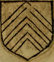 An illustration from Le jardin d'armoiries : contenant les armes de plusieurs nobles royaumes & maisons de Germanie Inferieure: oeuvre autant nouveau, que proufitable à tous amateurs du noble exercice d'armes. Den boomagert der wapenen, inhoudende wapenen van vele edele huysen van dese Nederlanden, en andere onliggende .. (1567)