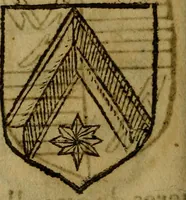 An illustration from Le jardin d'armoiries : contenant les armes de plusieurs nobles royaumes & maisons de Germanie Inferieure: oeuvre autant nouveau, que proufitable à tous amateurs du noble exercice d'armes. Den boomagert der wapenen, inhoudende wapenen van vele edele huysen van dese Nederlanden, en andere onliggende .. (1567)