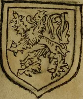An illustration from Le jardin d'armoiries : contenant les armes de plusieurs nobles royaumes & maisons de Germanie Inferieure: oeuvre autant nouveau, que proufitable à tous amateurs du noble exercice d'armes. Den boomagert der wapenen, inhoudende wapenen van vele edele huysen van dese Nederlanden, en andere onliggende .. (1567)