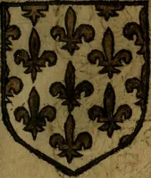 An illustration from Le jardin d'armoiries : contenant les armes de plusieurs nobles royaumes & maisons de Germanie Inferieure: oeuvre autant nouveau, que proufitable à tous amateurs du noble exercice d'armes. Den boomagert der wapenen, inhoudende wapenen van vele edele huysen van dese Nederlanden, en andere onliggende .. (1567)