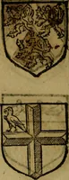 An illustration from Le jardin d'armoiries : contenant les armes de plusieurs nobles royaumes & maisons de Germanie Inferieure: oeuvre autant nouveau, que proufitable à tous amateurs du noble exercice d'armes. Den boomagert der wapenen, inhoudende wapenen van vele edele huysen van dese Nederlanden, en andere onliggende .. (1567)