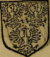 Picture 353 of 709 from Le jardin d'armoiries : contenant les armes de plusieurs nobles royaumes & maisons de Germanie Inferieure: oeuvre autant nouveau, que proufitable à tous amateurs du noble exercice d'armes. Den boomagert der wapenen, inhoudende wapenen van vele edele huysen van dese Nederlanden, en andere onliggende .. (1567), leaf 199