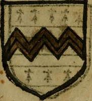 An illustration from Le jardin d'armoiries : contenant les armes de plusieurs nobles royaumes & maisons de Germanie Inferieure: oeuvre autant nouveau, que proufitable à tous amateurs du noble exercice d'armes. Den boomagert der wapenen, inhoudende wapenen van vele edele huysen van dese Nederlanden, en andere onliggende .. (1567)