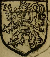 Picture 423 of 709 from Le jardin d'armoiries : contenant les armes de plusieurs nobles royaumes & maisons de Germanie Inferieure: oeuvre autant nouveau, que proufitable à tous amateurs du noble exercice d'armes. Den boomagert der wapenen, inhoudende wapenen van vele edele huysen van dese Nederlanden, en andere onliggende .. (1567), leaf 232