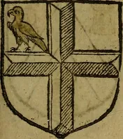 An illustration from Le jardin d'armoiries : contenant les armes de plusieurs nobles royaumes & maisons de Germanie Inferieure: oeuvre autant nouveau, que proufitable à tous amateurs du noble exercice d'armes. Den boomagert der wapenen, inhoudende wapenen van vele edele huysen van dese Nederlanden, en andere onliggende .. (1567)