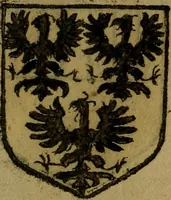 Picture 444 of 709 from Le jardin d'armoiries : contenant les armes de plusieurs nobles royaumes & maisons de Germanie Inferieure: oeuvre autant nouveau, que proufitable à tous amateurs du noble exercice d'armes. Den boomagert der wapenen, inhoudende wapenen van vele edele huysen van dese Nederlanden, en andere onliggende .. (1567), leaf 242