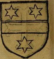 An illustration from Le jardin d'armoiries : contenant les armes de plusieurs nobles royaumes & maisons de Germanie Inferieure: oeuvre autant nouveau, que proufitable à tous amateurs du noble exercice d'armes. Den boomagert der wapenen, inhoudende wapenen van vele edele huysen van dese Nederlanden, en andere onliggende .. (1567)