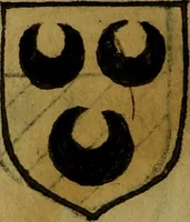 An illustration from Le jardin d'armoiries : contenant les armes de plusieurs nobles royaumes & maisons de Germanie Inferieure: oeuvre autant nouveau, que proufitable à tous amateurs du noble exercice d'armes. Den boomagert der wapenen, inhoudende wapenen van vele edele huysen van dese Nederlanden, en andere onliggende .. (1567)