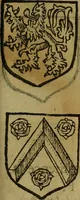 An illustration from Le jardin d'armoiries : contenant les armes de plusieurs nobles royaumes & maisons de Germanie Inferieure: oeuvre autant nouveau, que proufitable à tous amateurs du noble exercice d'armes. Den boomagert der wapenen, inhoudende wapenen van vele edele huysen van dese Nederlanden, en andere onliggende .. (1567)