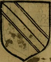 An illustration from Le jardin d'armoiries : contenant les armes de plusieurs nobles royaumes & maisons de Germanie Inferieure: oeuvre autant nouveau, que proufitable à tous amateurs du noble exercice d'armes. Den boomagert der wapenen, inhoudende wapenen van vele edele huysen van dese Nederlanden, en andere onliggende .. (1567)