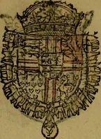 An illustration from Le jardin d'armoiries : contenant les armes de plusieurs nobles royaumes & maisons de Germanie Inferieure: oeuvre autant nouveau, que proufitable à tous amateurs du noble exercice d'armes. Den boomagert der wapenen, inhoudende wapenen van vele edele huysen van dese Nederlanden, en andere onliggende .. (1567)