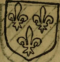 An illustration from Le jardin d'armoiries : contenant les armes de plusieurs nobles royaumes & maisons de Germanie Inferieure: oeuvre autant nouveau, que proufitable à tous amateurs du noble exercice d'armes. Den boomagert der wapenen, inhoudende wapenen van vele edele huysen van dese Nederlanden, en andere onliggende .. (1567)