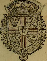 An illustration from Le jardin d'armoiries : contenant les armes de plusieurs nobles royaumes & maisons de Germanie Inferieure: oeuvre autant nouveau, que proufitable à tous amateurs du noble exercice d'armes. Den boomagert der wapenen, inhoudende wapenen van vele edele huysen van dese Nederlanden, en andere onliggende .. (1567)