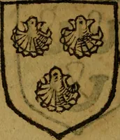 An illustration from Le jardin d'armoiries : contenant les armes de plusieurs nobles royaumes & maisons de Germanie Inferieure: oeuvre autant nouveau, que proufitable à tous amateurs du noble exercice d'armes. Den boomagert der wapenen, inhoudende wapenen van vele edele huysen van dese Nederlanden, en andere onliggende .. (1567)