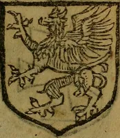 An illustration from Le jardin d'armoiries : contenant les armes de plusieurs nobles royaumes & maisons de Germanie Inferieure: oeuvre autant nouveau, que proufitable à tous amateurs du noble exercice d'armes. Den boomagert der wapenen, inhoudende wapenen van vele edele huysen van dese Nederlanden, en andere onliggende .. (1567)