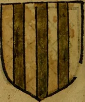 An illustration from Le jardin d'armoiries : contenant les armes de plusieurs nobles royaumes & maisons de Germanie Inferieure: oeuvre autant nouveau, que proufitable à tous amateurs du noble exercice d'armes. Den boomagert der wapenen, inhoudende wapenen van vele edele huysen van dese Nederlanden, en andere onliggende .. (1567)