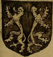 An illustration from Le jardin d'armoiries : contenant les armes de plusieurs nobles royaumes & maisons de Germanie Inferieure: oeuvre autant nouveau, que proufitable à tous amateurs du noble exercice d'armes. Den boomagert der wapenen, inhoudende wapenen van vele edele huysen van dese Nederlanden, en andere onliggende .. (1567)
