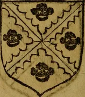 An illustration from Le jardin d'armoiries : contenant les armes de plusieurs nobles royaumes & maisons de Germanie Inferieure: oeuvre autant nouveau, que proufitable à tous amateurs du noble exercice d'armes. Den boomagert der wapenen, inhoudende wapenen van vele edele huysen van dese Nederlanden, en andere onliggende .. (1567)