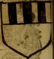 An illustration from Le jardin d'armoiries : contenant les armes de plusieurs nobles royaumes & maisons de Germanie Inferieure: oeuvre autant nouveau, que proufitable à tous amateurs du noble exercice d'armes. Den boomagert der wapenen, inhoudende wapenen van vele edele huysen van dese Nederlanden, en andere onliggende .. (1567)