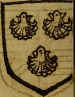 An illustration from Le jardin d'armoiries : contenant les armes de plusieurs nobles royaumes & maisons de Germanie Inferieure: oeuvre autant nouveau, que proufitable à tous amateurs du noble exercice d'armes. Den boomagert der wapenen, inhoudende wapenen van vele edele huysen van dese Nederlanden, en andere onliggende .. (1567)