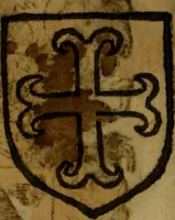 An illustration from Le jardin d'armoiries : contenant les armes de plusieurs nobles royaumes & maisons de Germanie Inferieure: oeuvre autant nouveau, que proufitable à tous amateurs du noble exercice d'armes. Den boomagert der wapenen, inhoudende wapenen van vele edele huysen van dese Nederlanden, en andere onliggende .. (1567)